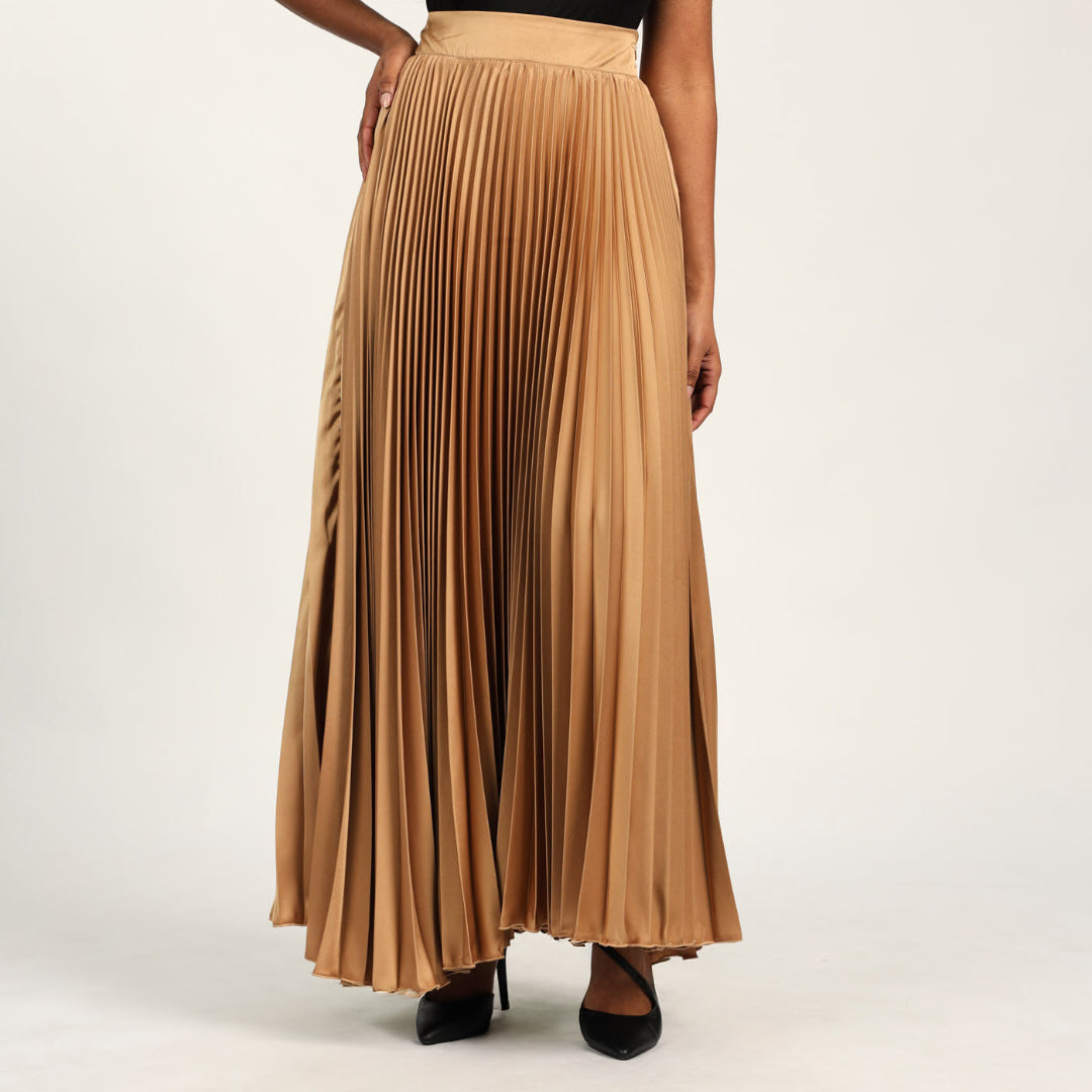 Gold Pleated Skirt