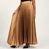 Gold Pleated Skirt