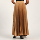 Gold Pleated Skirt
