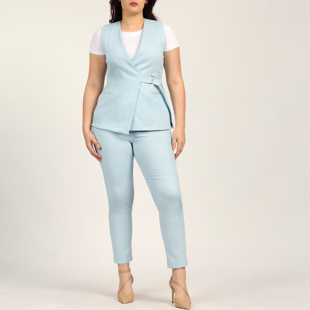 Blue Tapered Pants