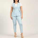Blue Tapered Pants