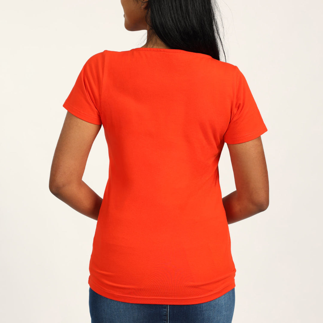 LADIES ORANGE/WHITE 2PK TOPS