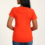 LADIES ORANGE/WHITE 2PK TOPS