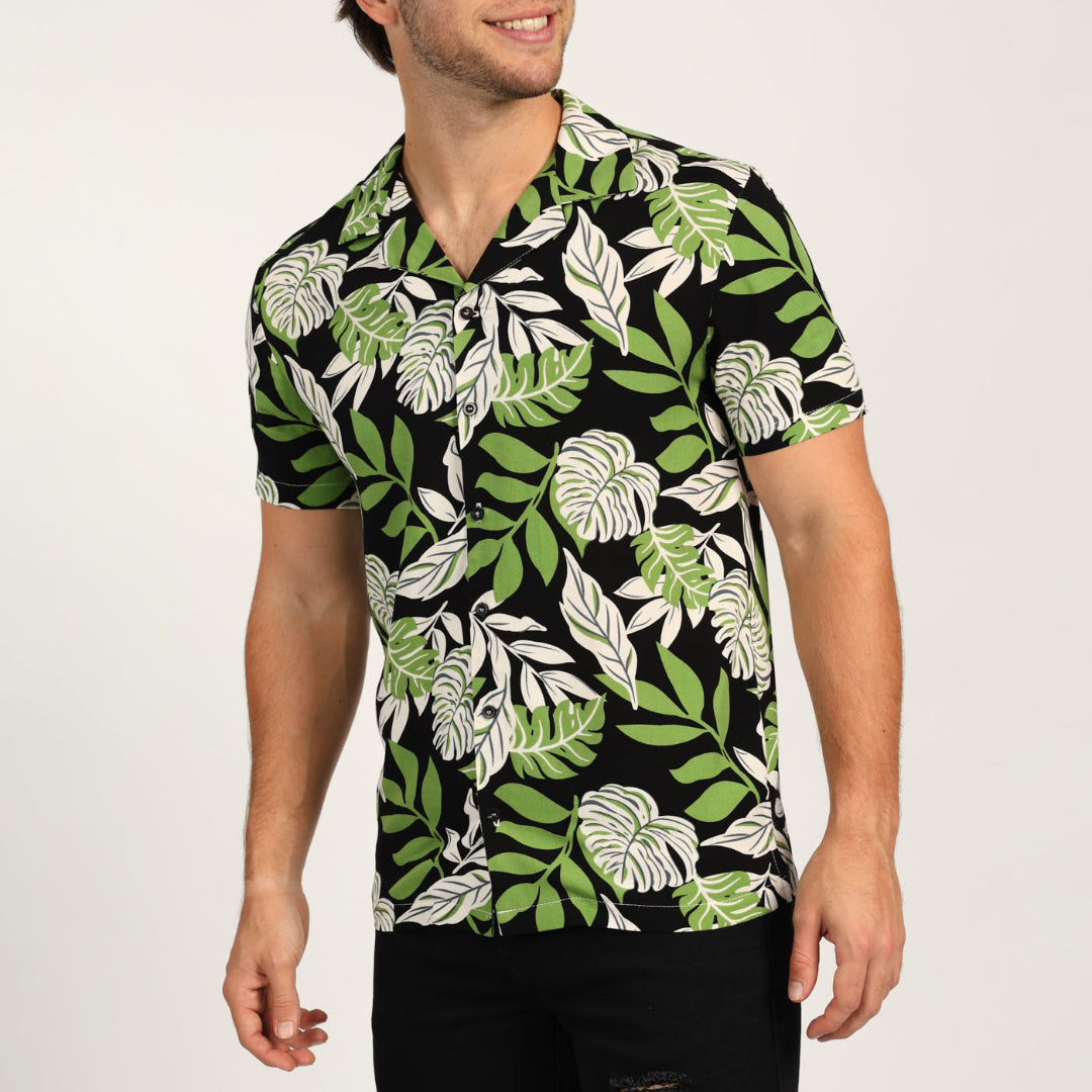 Black Floral Shirt