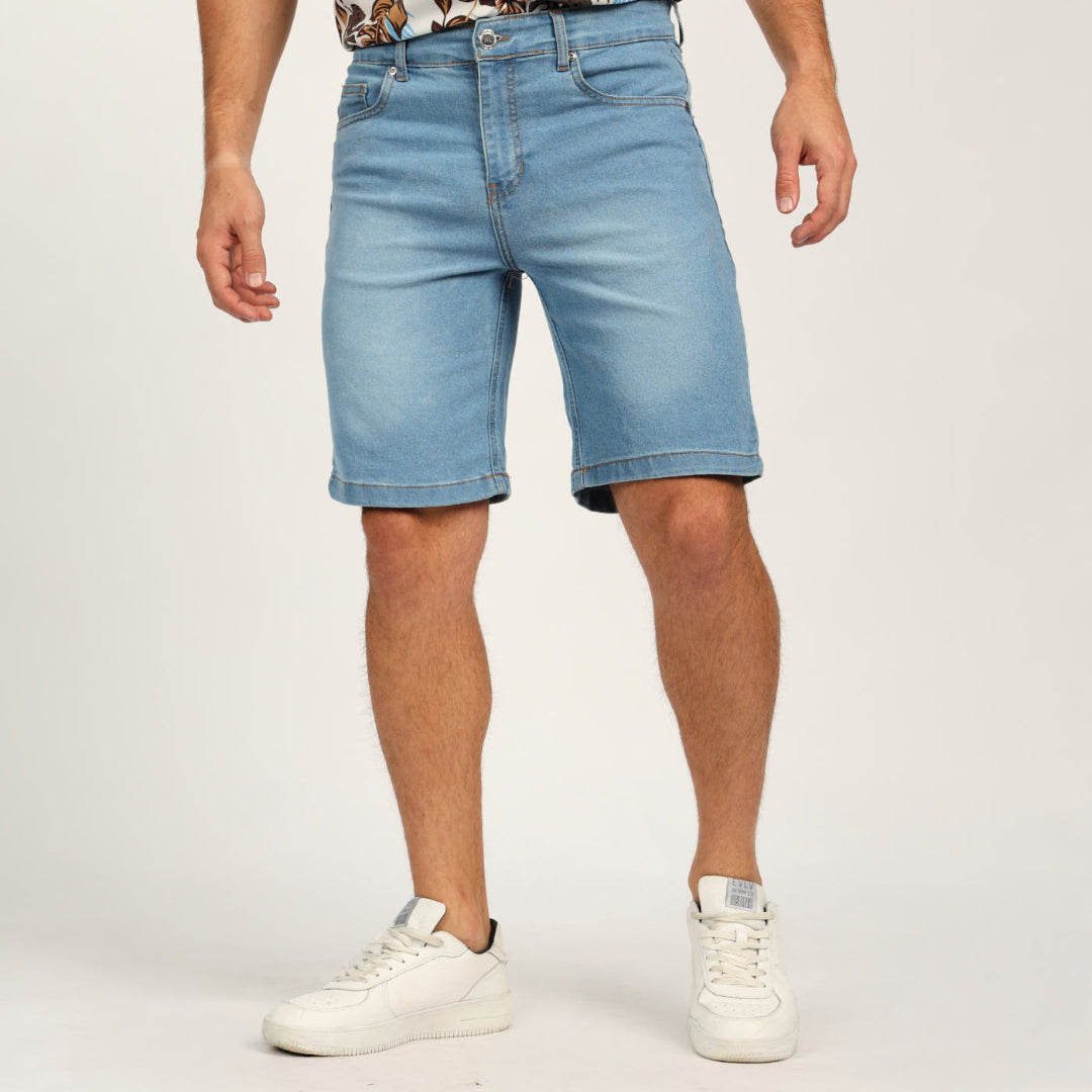 MENS MODA LIGHT BLUE DENIM SHORTS