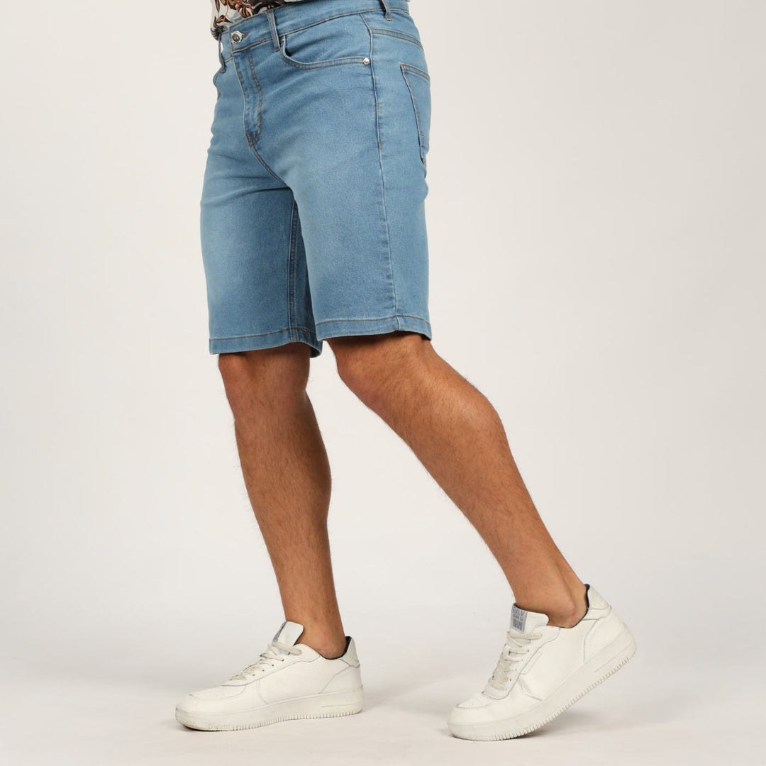 MENS MODA LIGHT BLUE DENIM SHORTS