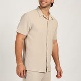 MENS MODA STONE SEERSUCKER SHIRT (GLAD-NECK)