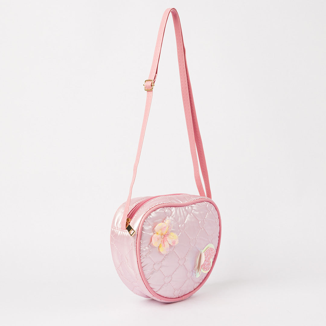 Quilted Nylon Crossbody Bag.
