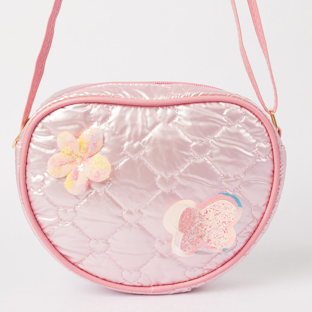Quilted Nylon Crossbody Bag.