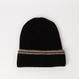 Ribbed Beanie.Contrast Cuff)