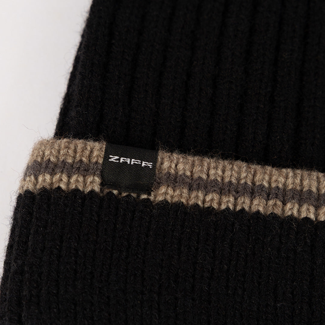 Ribbed Beanie.Contrast Cuff)