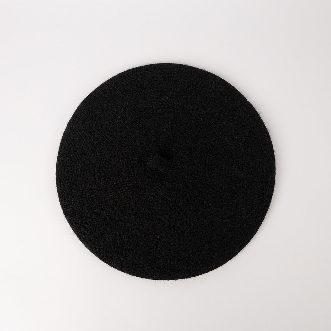 Knitted Viscose Beret.Ingot Detail.