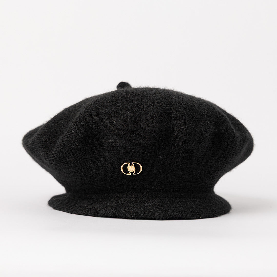 Knitted Viscose Beret.Ingot Detail.
