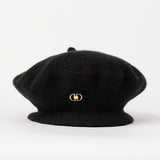 Knitted Viscose Beret.Ingot Detail.