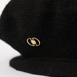 Knitted Viscose Beret.Ingot Detail.
