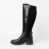 Velvet Ankle Boot.Silver Trim Details