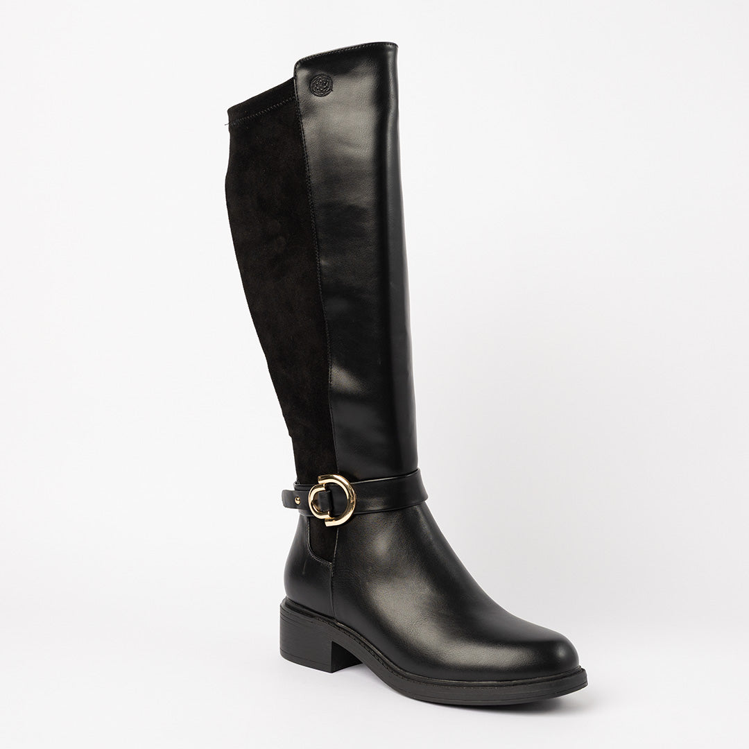 Velvet Ankle Boot.Silver Trim Details