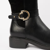 Velvet Ankle Boot.Silver Trim Details