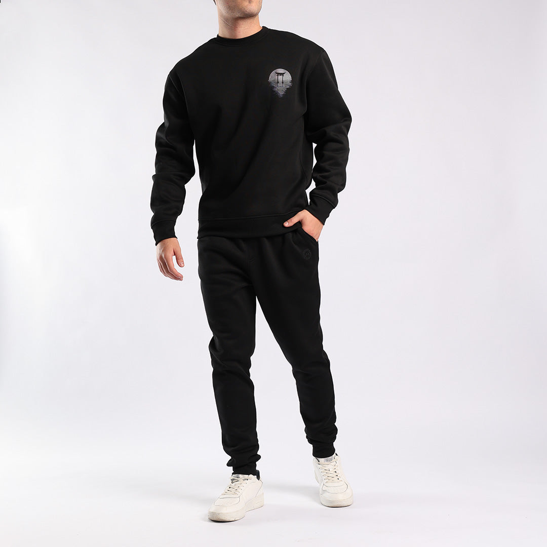 Black Graphic Sweater