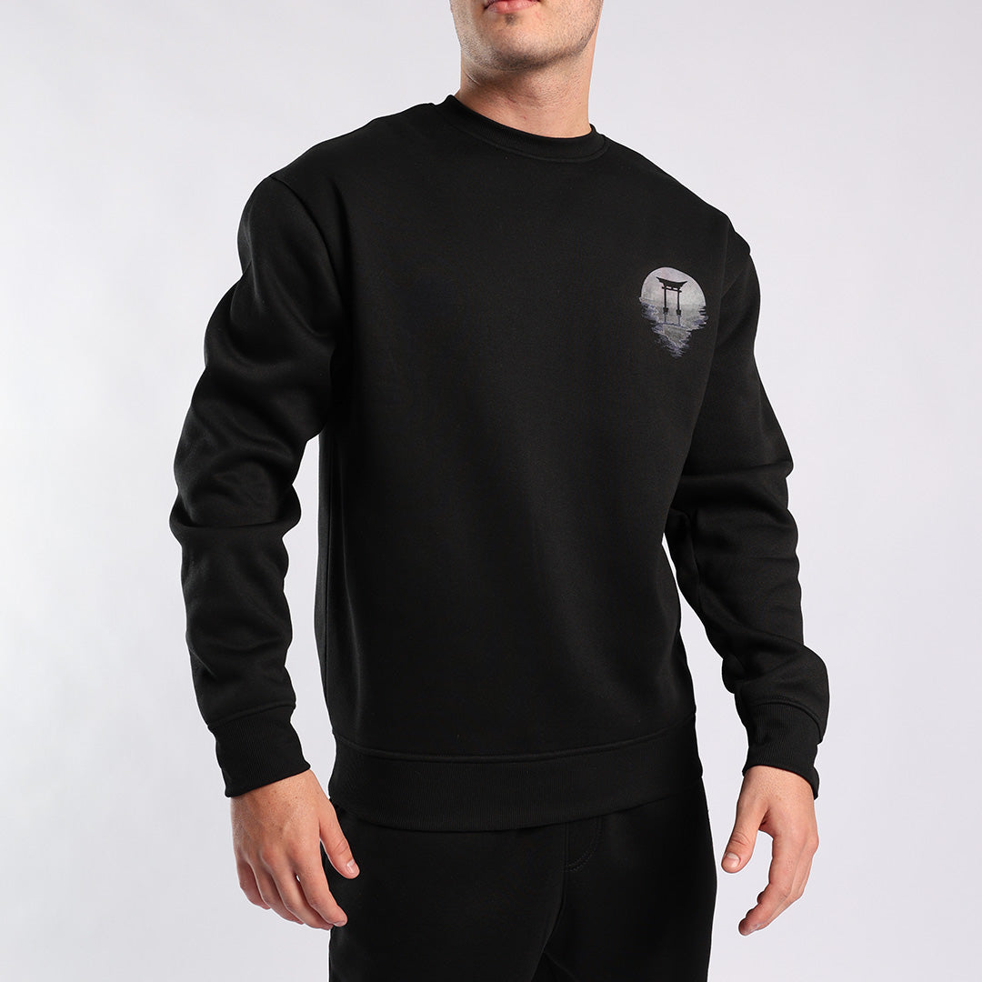 Black Graphic Sweater
