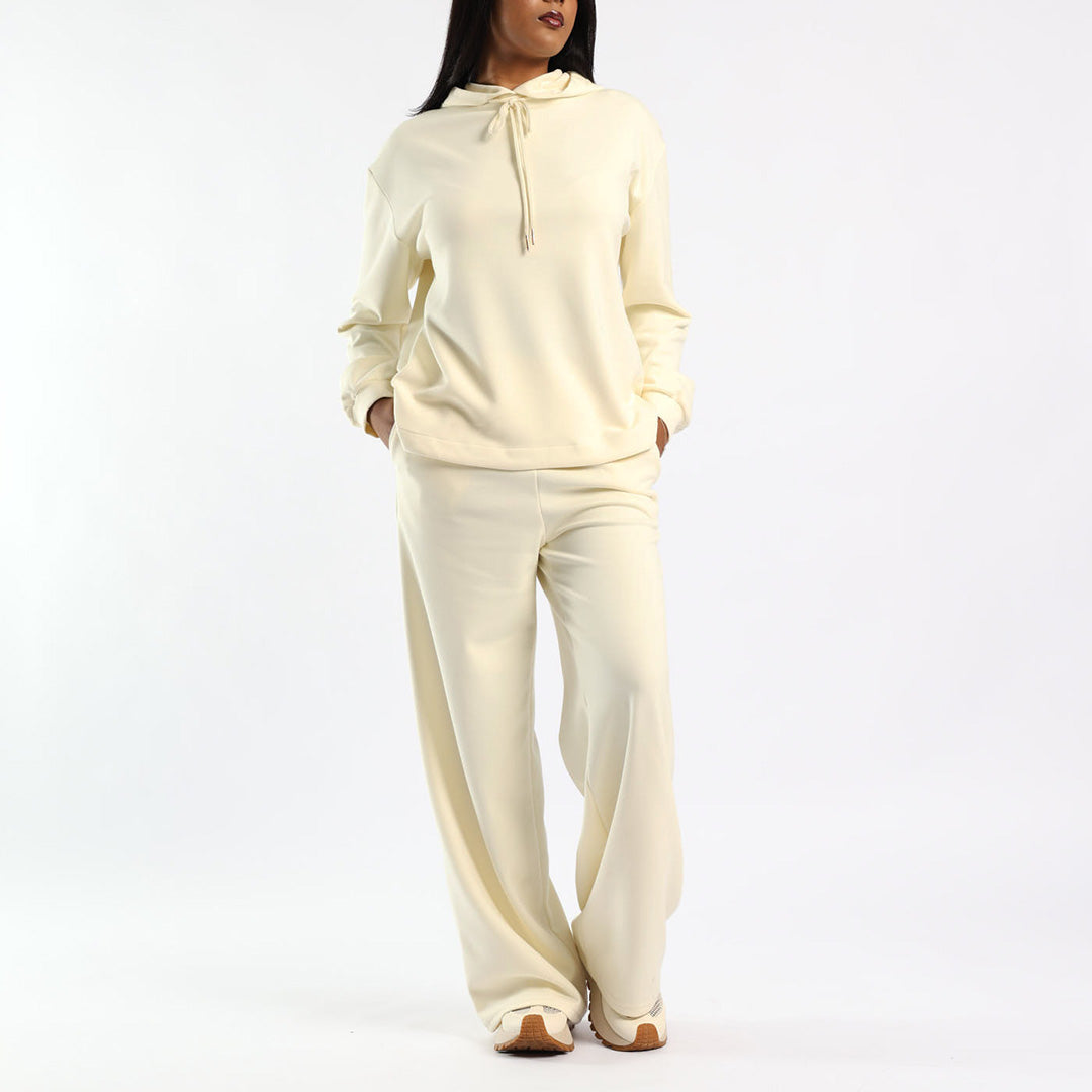 CREAM HOODED SWEATER