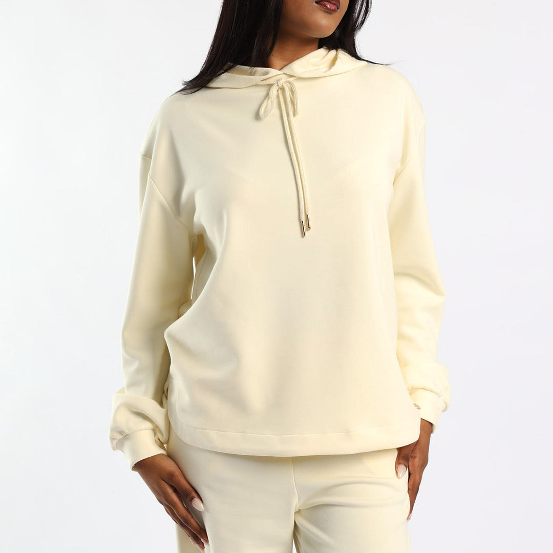 CREAM HOODED SWEATER