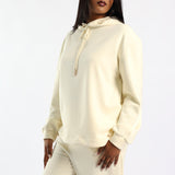 CREAM HOODED SWEATER