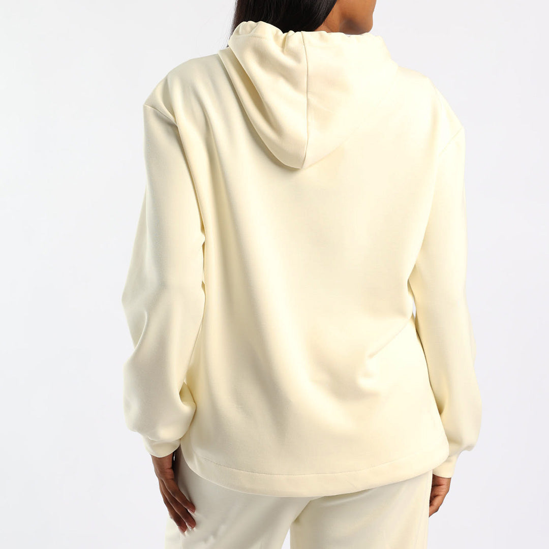 CREAM HOODED SWEATER