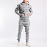 Grey Melange Graphic Hoody