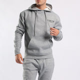 Grey Melange Graphic Hoody