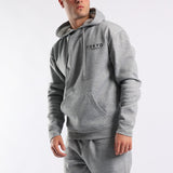 Grey Melange Graphic Hoody
