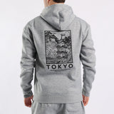 Grey Melange Graphic Hoody
