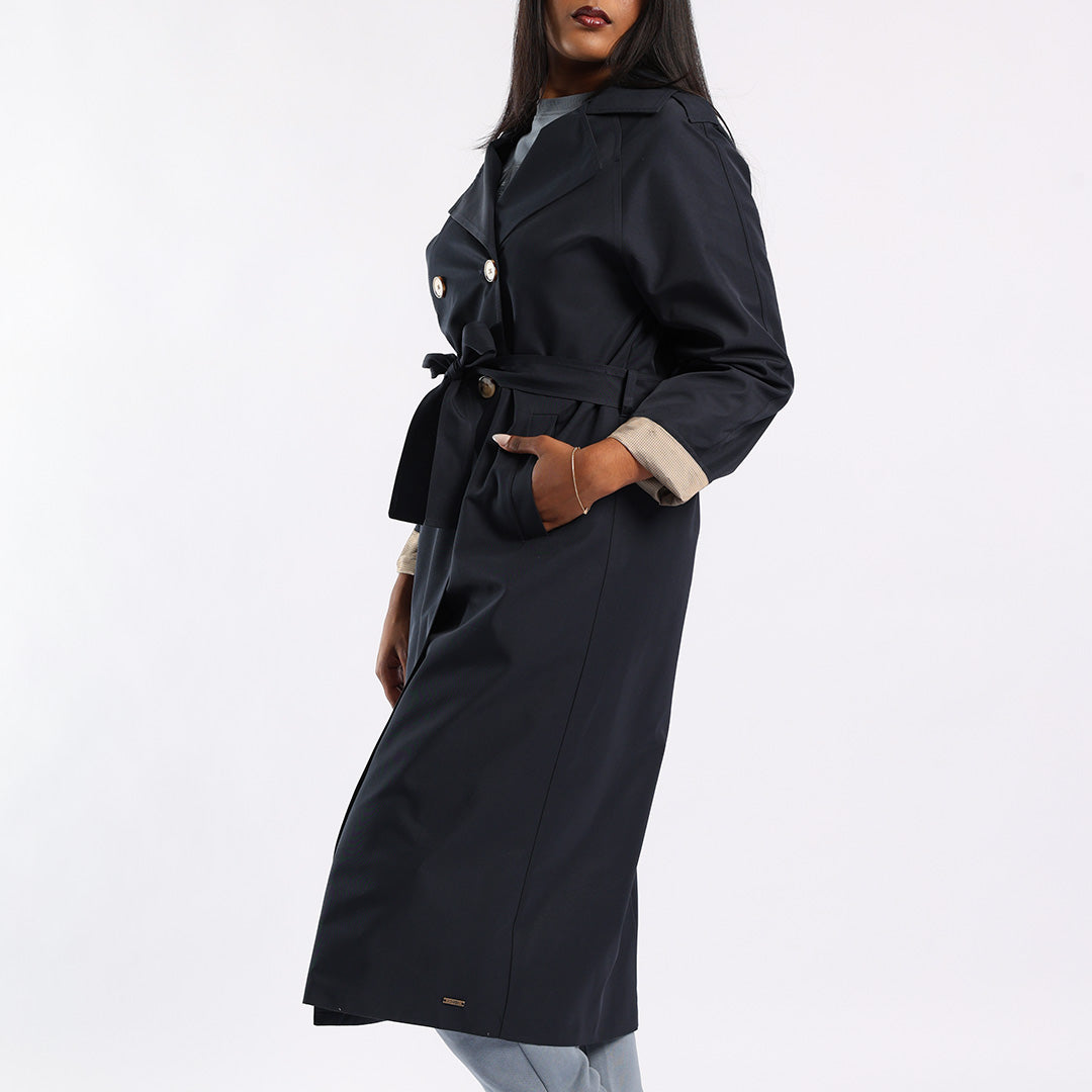 NAVY TRENCH JACKET