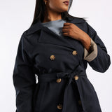 NAVY TRENCH JACKET