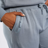 Blue Zip Detail Jogger