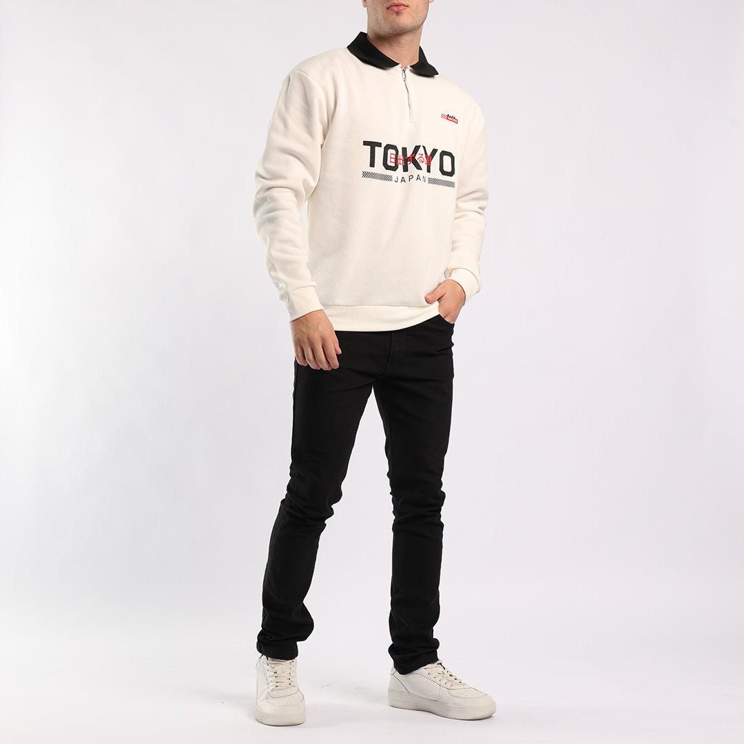 White Fleece Golfer