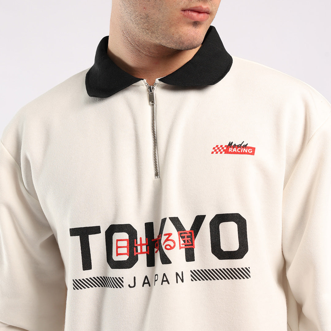 White Fleece Golfer