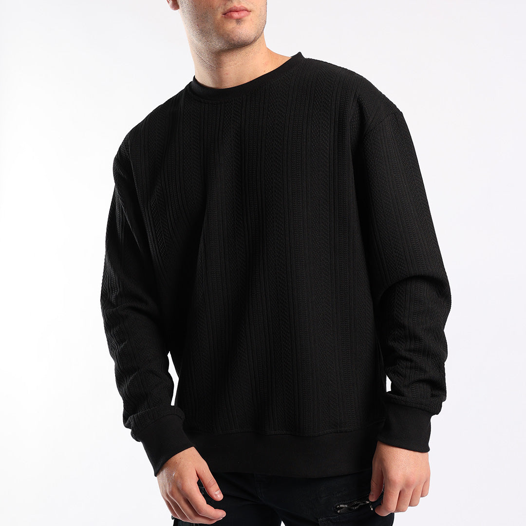Black Jacquard Sweater