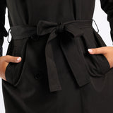 BLACK TRENCH JACKET