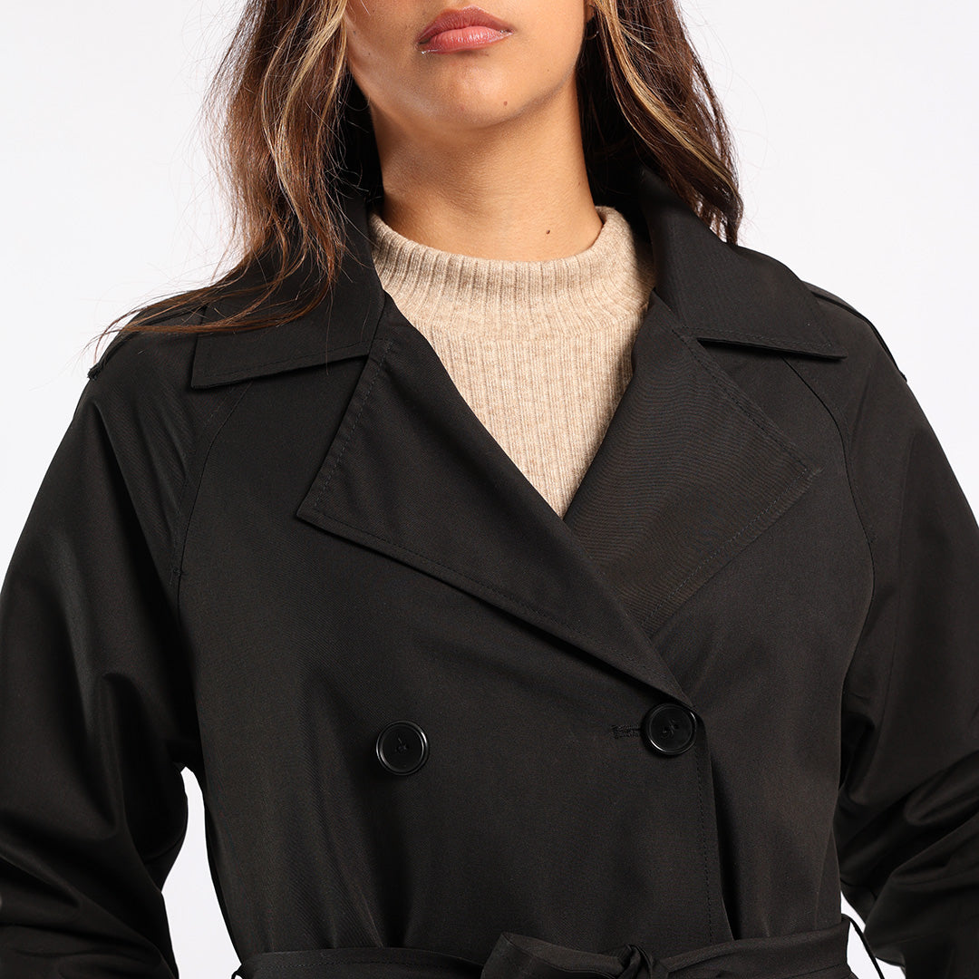 BLACK TRENCH JACKET