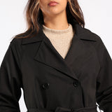 BLACK TRENCH JACKET