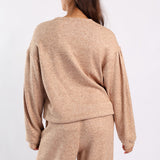 LDS  CARAMEL MELANGE KNIT TOP