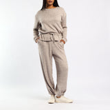 LDS PLEATED HEM POCKET DETAIL KNIT PANTS