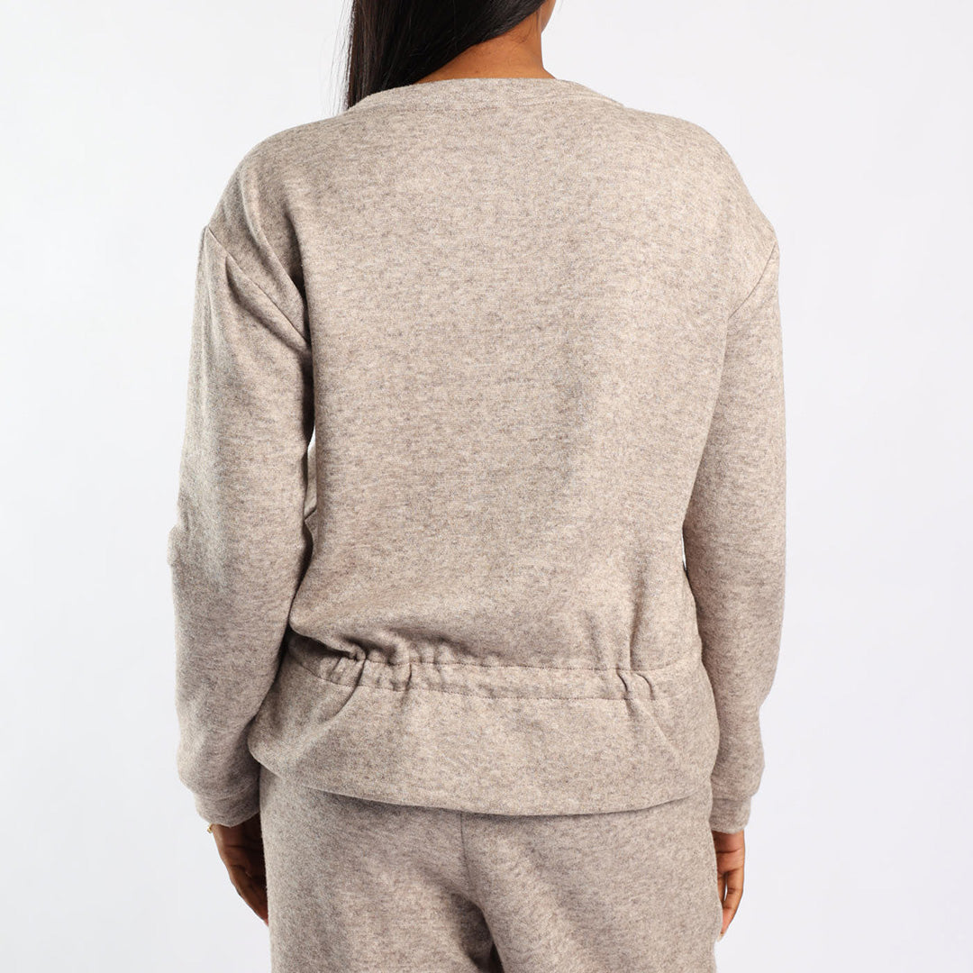 LADIES TIE DETAIL KNIT TOP