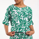 Green Printed Blouse