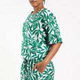 Green Printed Blouse