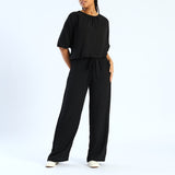 Ladies Black Top with Bubble Sleeve