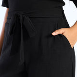 Ladies Black Wide Leg Pant