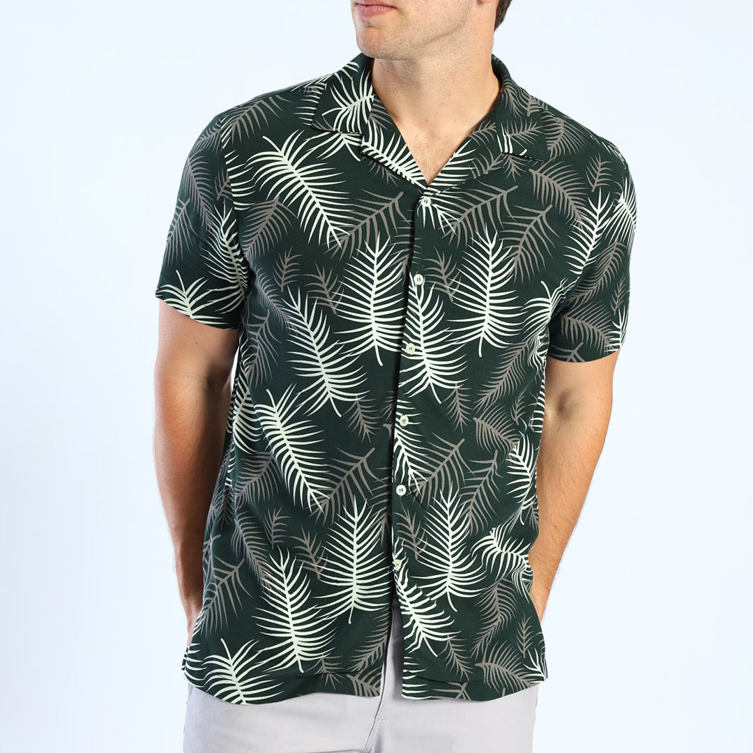 Green Printed Shirt MODA Fashion Fusion
