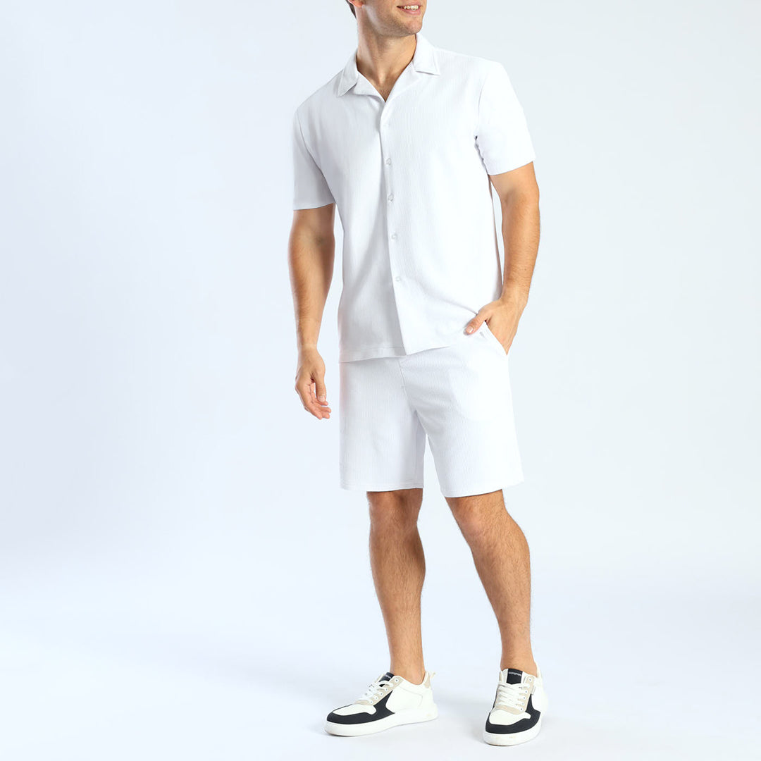 White Seersuckers Shorts